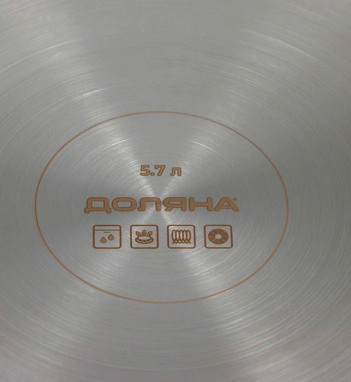 Кастрюля из нержавеющей стали «Грейт», с крышкой, 5,7 л, ТРС, индукция