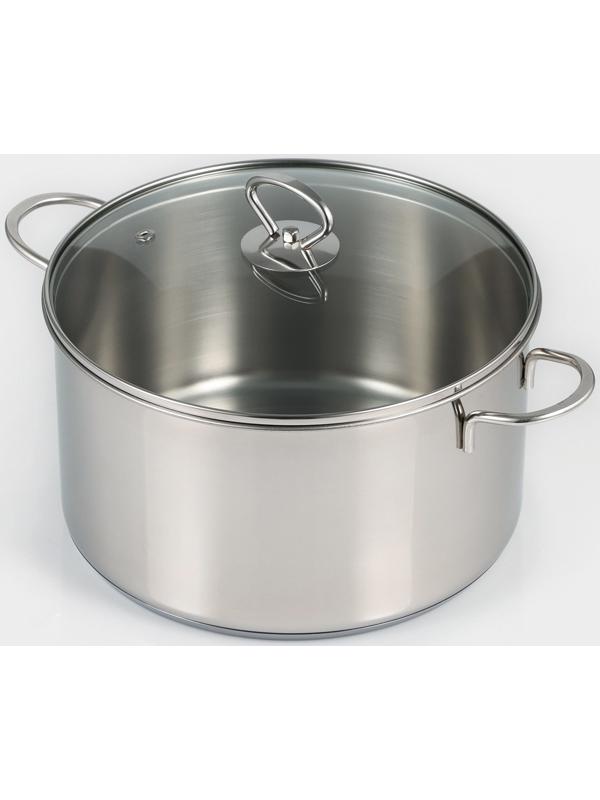 Кастрюля из нержавеющей стали «Грейт», с крышкой, 5,7 л, ТРС, индукция