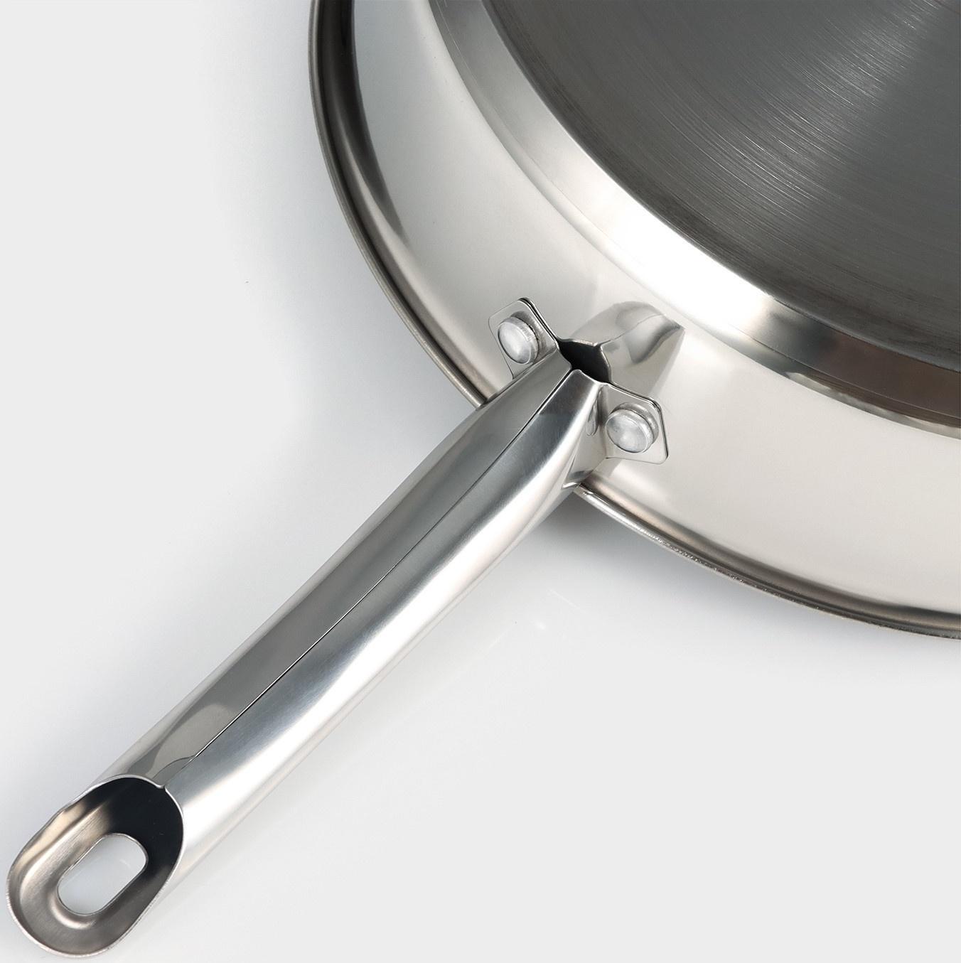 Кастрюля-сотейник из нержавеющей стали «Грейт», 1,5 л, ТРС, индукция