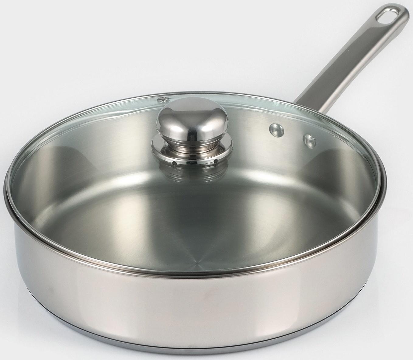 Кастрюля-сотейник из нержавеющей стали «Грейт», 1,5 л, ТРС, индукция