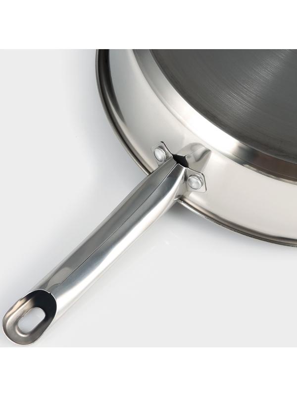 Кастрюля-сотейник из нержавеющей стали «Грейт», 1,5 л, ТРС, индукция