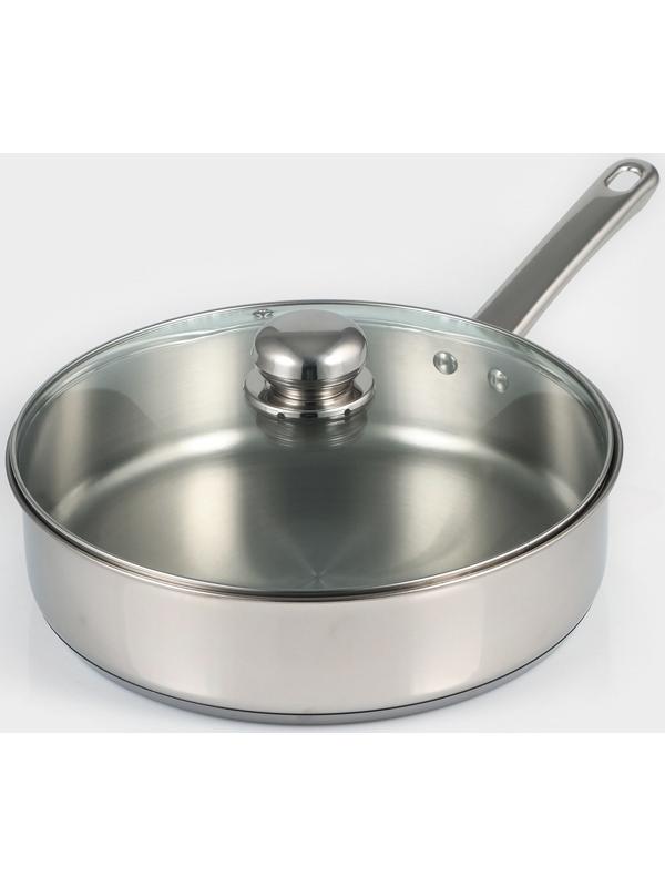 Кастрюля-сотейник из нержавеющей стали «Грейт», 1,5 л, ТРС, индукция