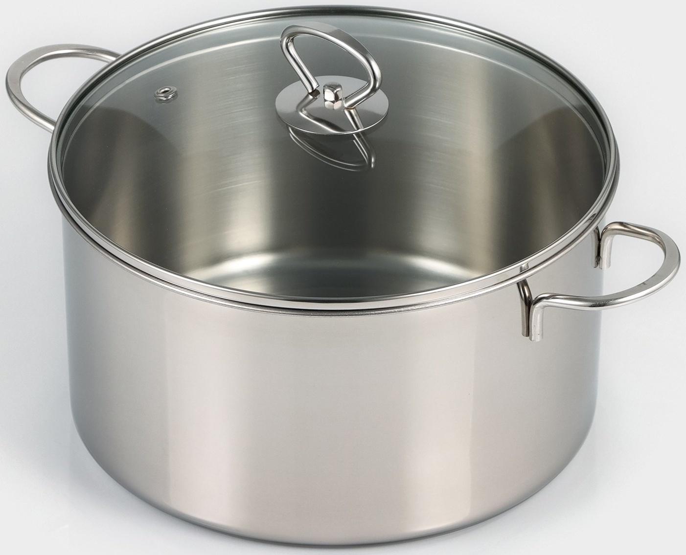 Кастрюля из нержавеющей стали «Грейт», 7 л, с крышкой, индукция