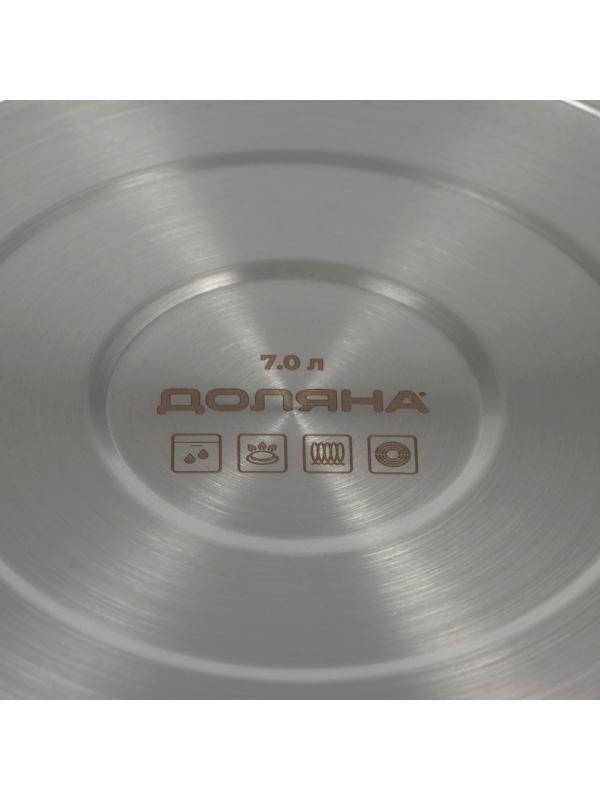 Кастрюля из нержавеющей стали «Грейт», 7 л, с крышкой, индукция