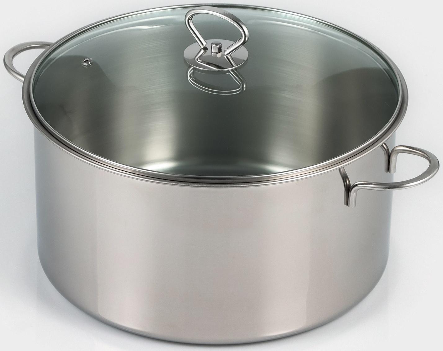 Кастрюля из нержавеющей стали «Грейт», 9 л, с крышкой, индукция