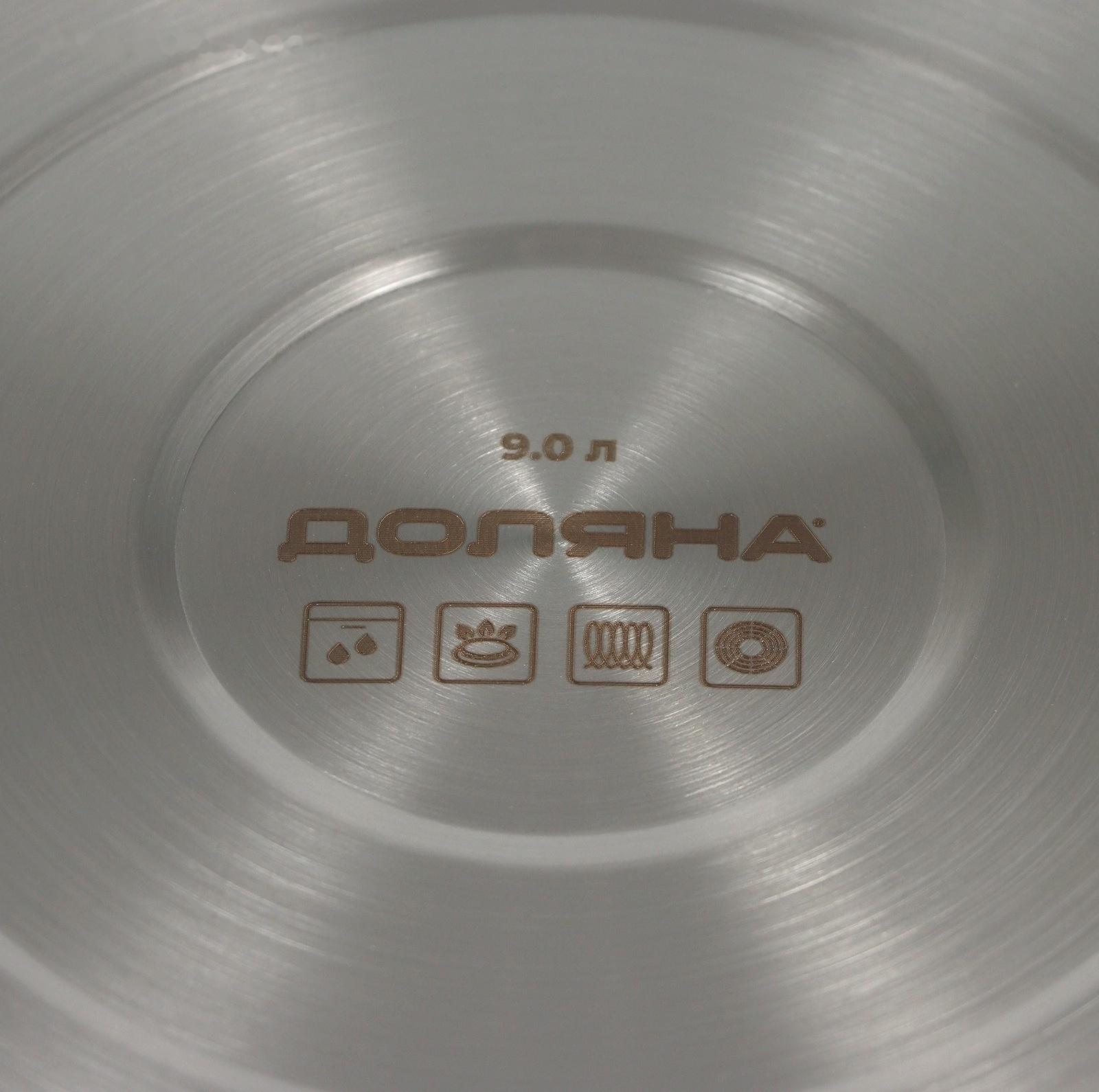 Кастрюля из нержавеющей стали «Грейт», 9 л, с крышкой, индукция