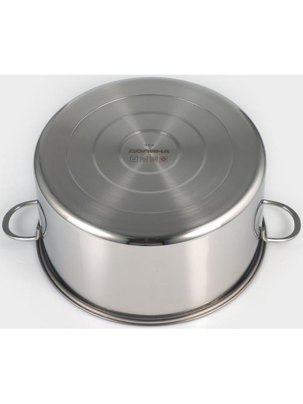 Кастрюля из нержавеющей стали «Грейт», 9 л, с крышкой, индукция