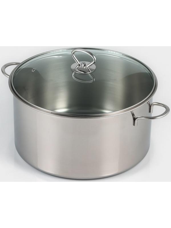 Кастрюля из нержавеющей стали «Грейт», 9 л, с крышкой, индукция