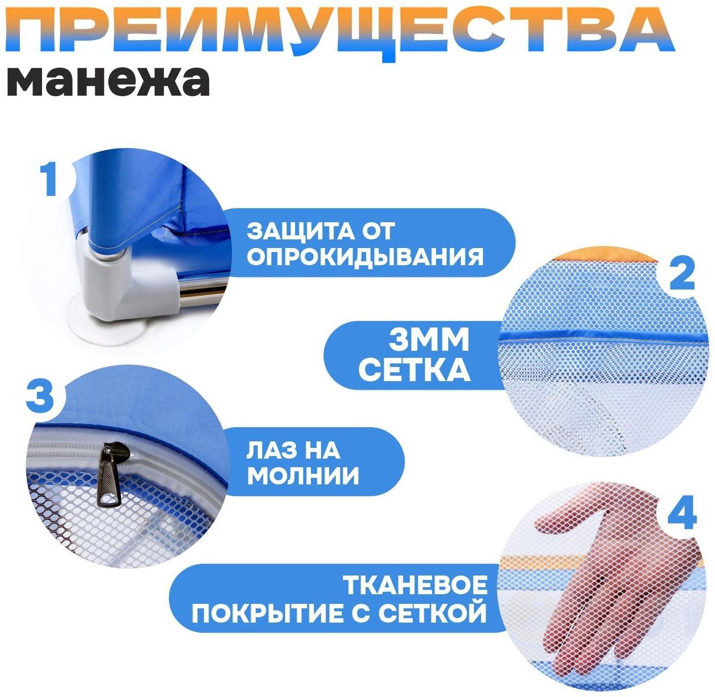 Манеж детский «Мишки» 150 × 180 × 65 см