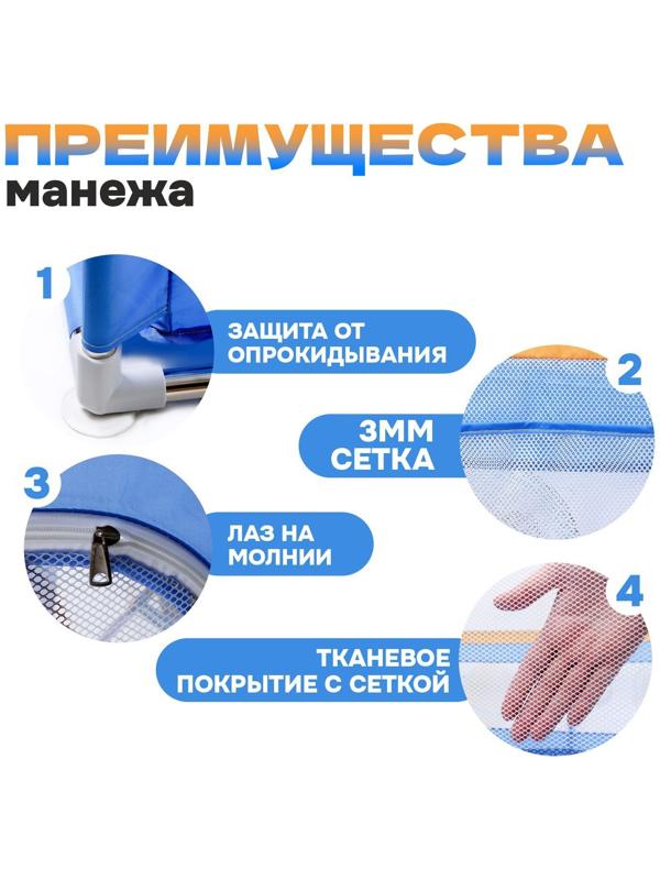 Манеж детский «Мишки» 150 × 180 × 65 см