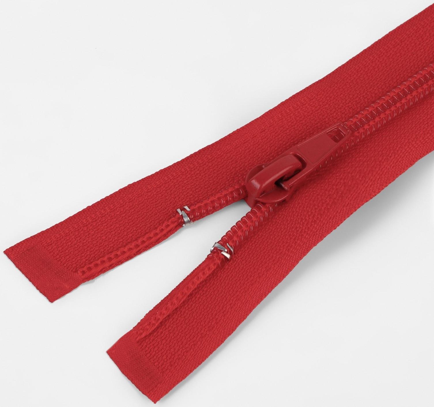 Молния «Спираль», №5, разъёмная, замок автомат, 80 см, цвет красный