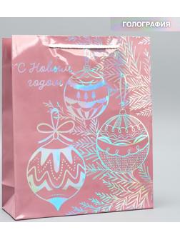 Пакет голографический «Игрушки», M 26 × 30 × 9 см