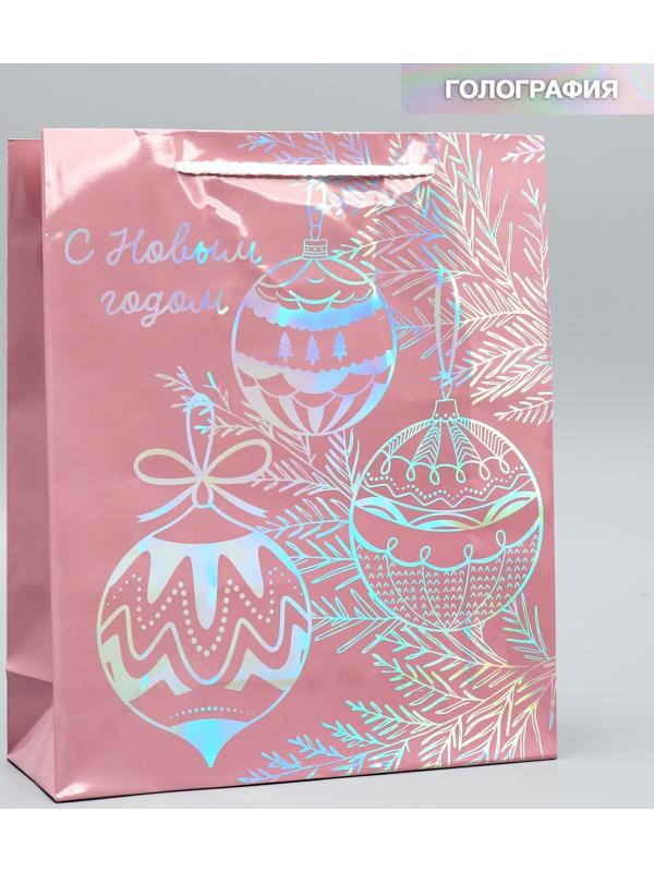 Пакет голографический «Игрушки», M 26 × 30 × 9 см