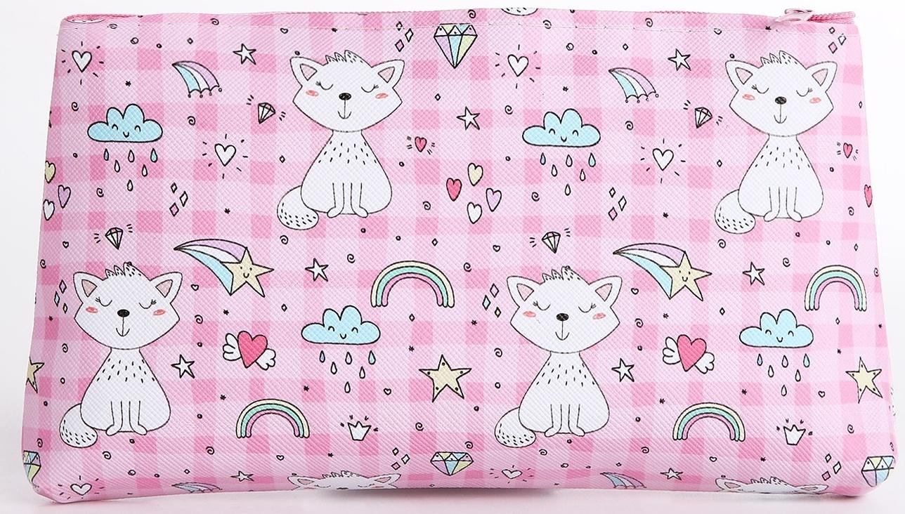 Косметичка на молнии, цвет розовый