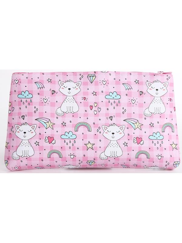 Косметичка на молнии, цвет розовый