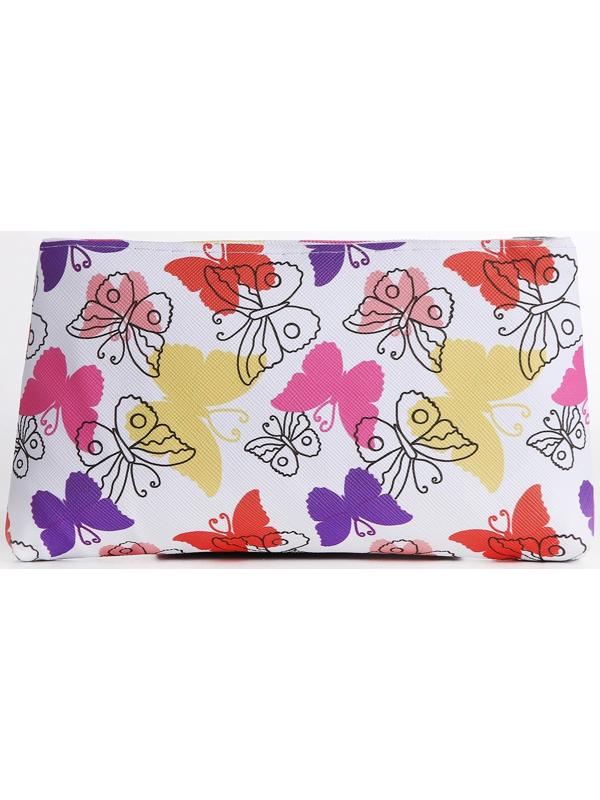 Косметичка на молнии, цвет белый/разноцветный