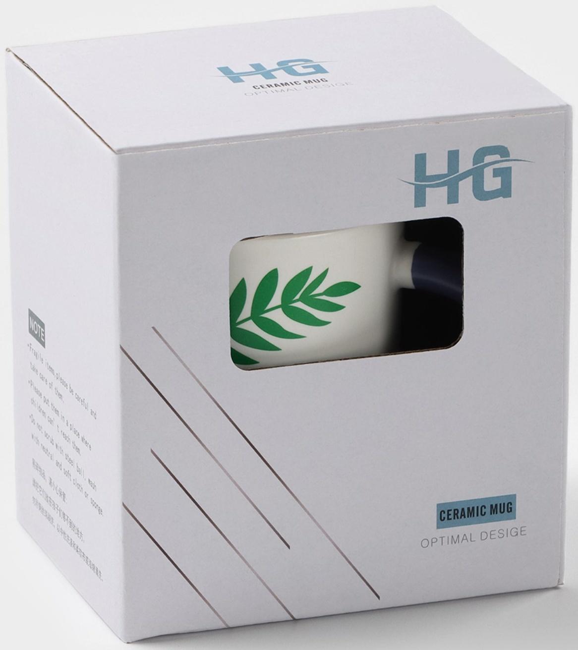 Кружка керамическая с ложкой «Гербарий», 350 мл, цвет белый