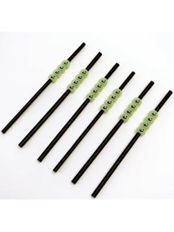 Трубочки для коктейля «Тыква», набор 6 шт., светится в темноте