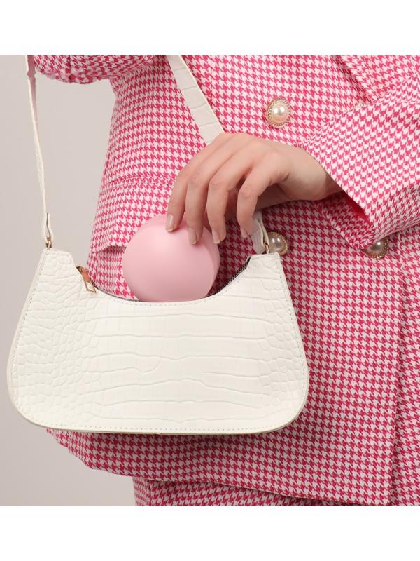 Расчёска массажная, круглая, складная, с зеркалом, d = 7,5 см, в коробке, цвет розовый