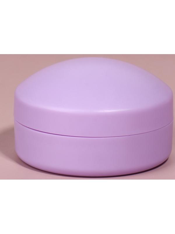 Расчёска массажная, круглая, складная, с зеркалом, d = 7,5 см, в коробке, цвет сиреневый