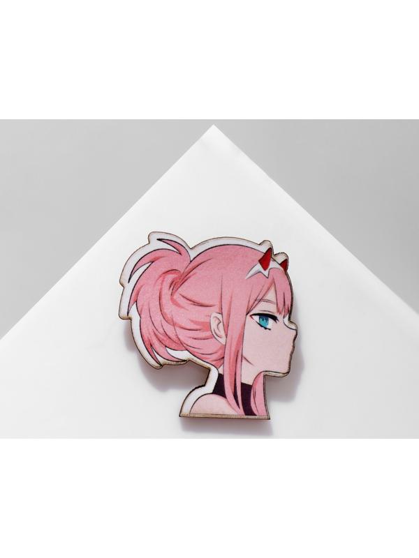 Брошь деревянная 