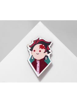 Брошь деревянная 