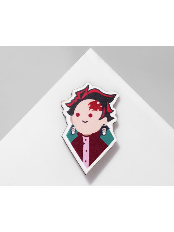 Брошь деревянная 