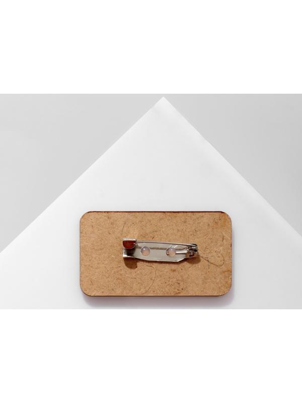 Брошь деревянная 