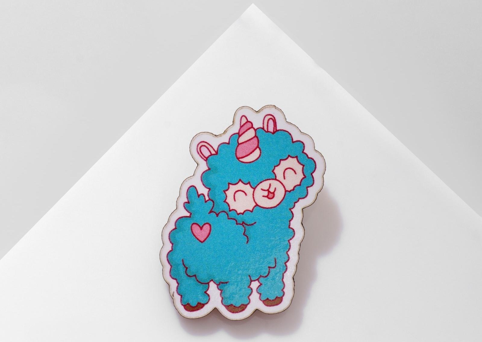 Брошь деревянная детская 