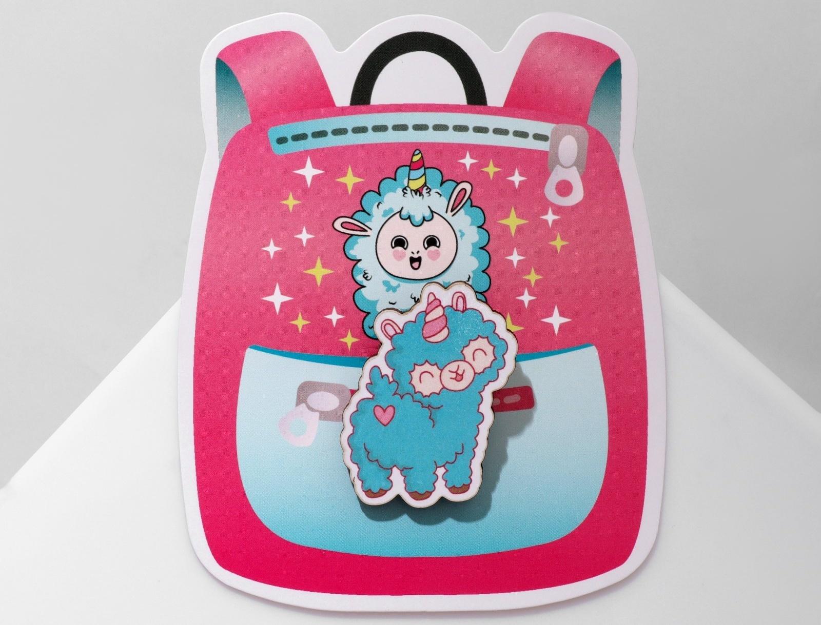 Брошь деревянная детская 