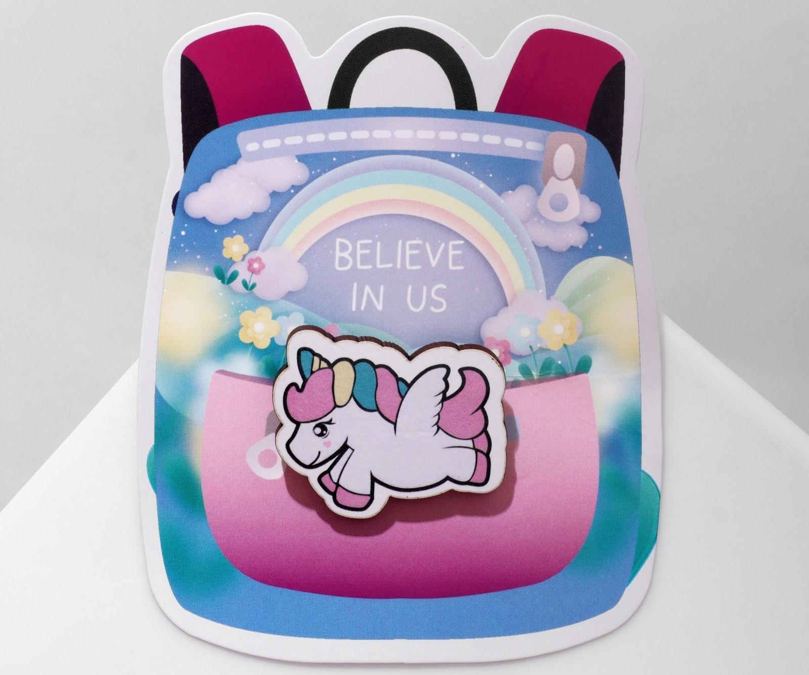 Брошь деревянная детская 