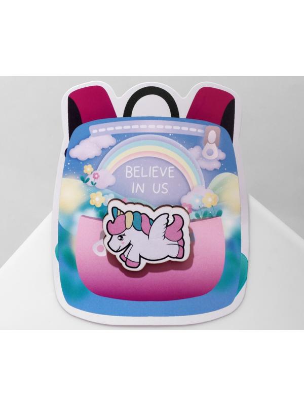 Брошь деревянная детская 