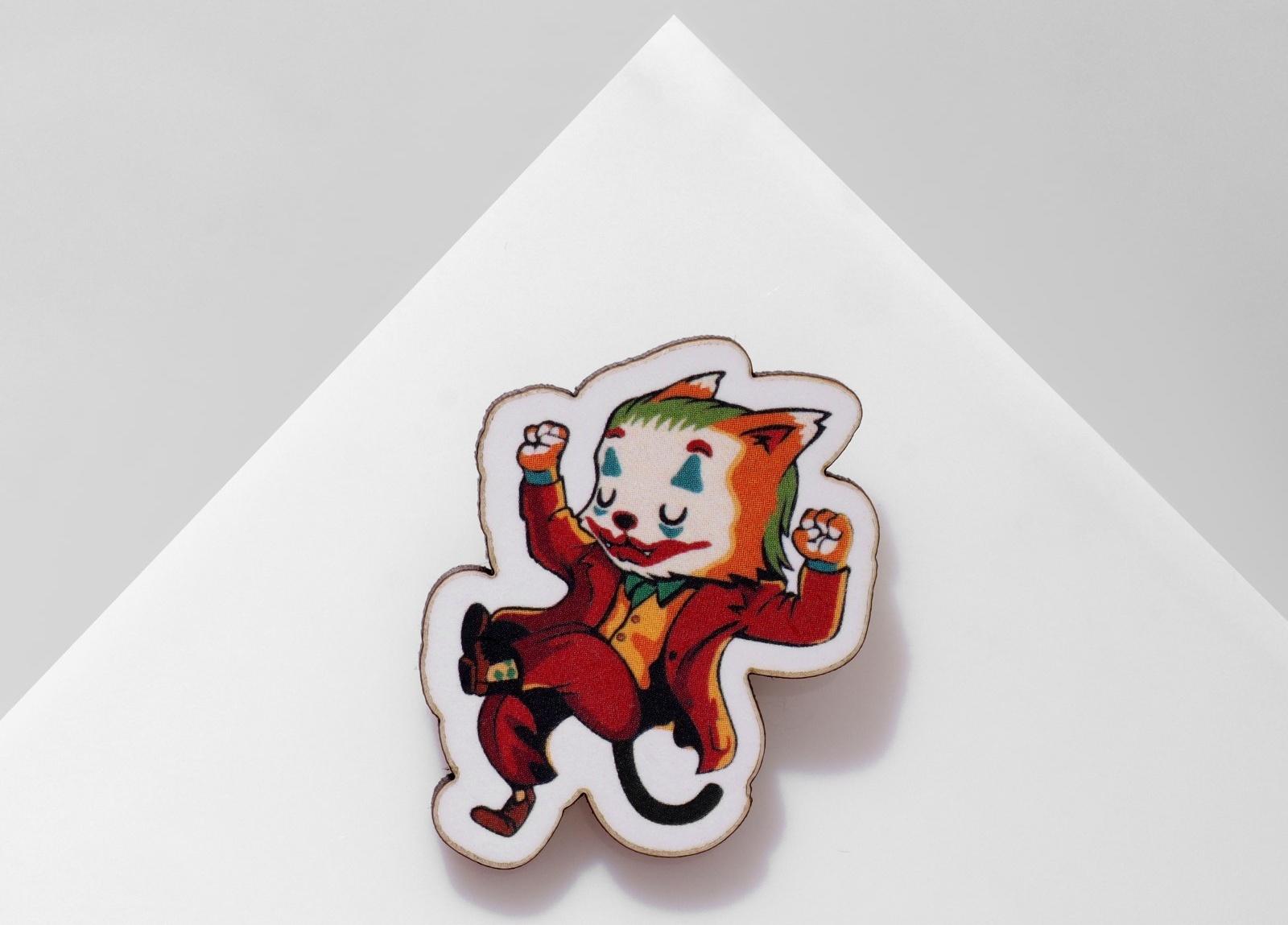 Брошь деревянная 