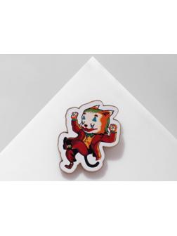 Брошь деревянная 