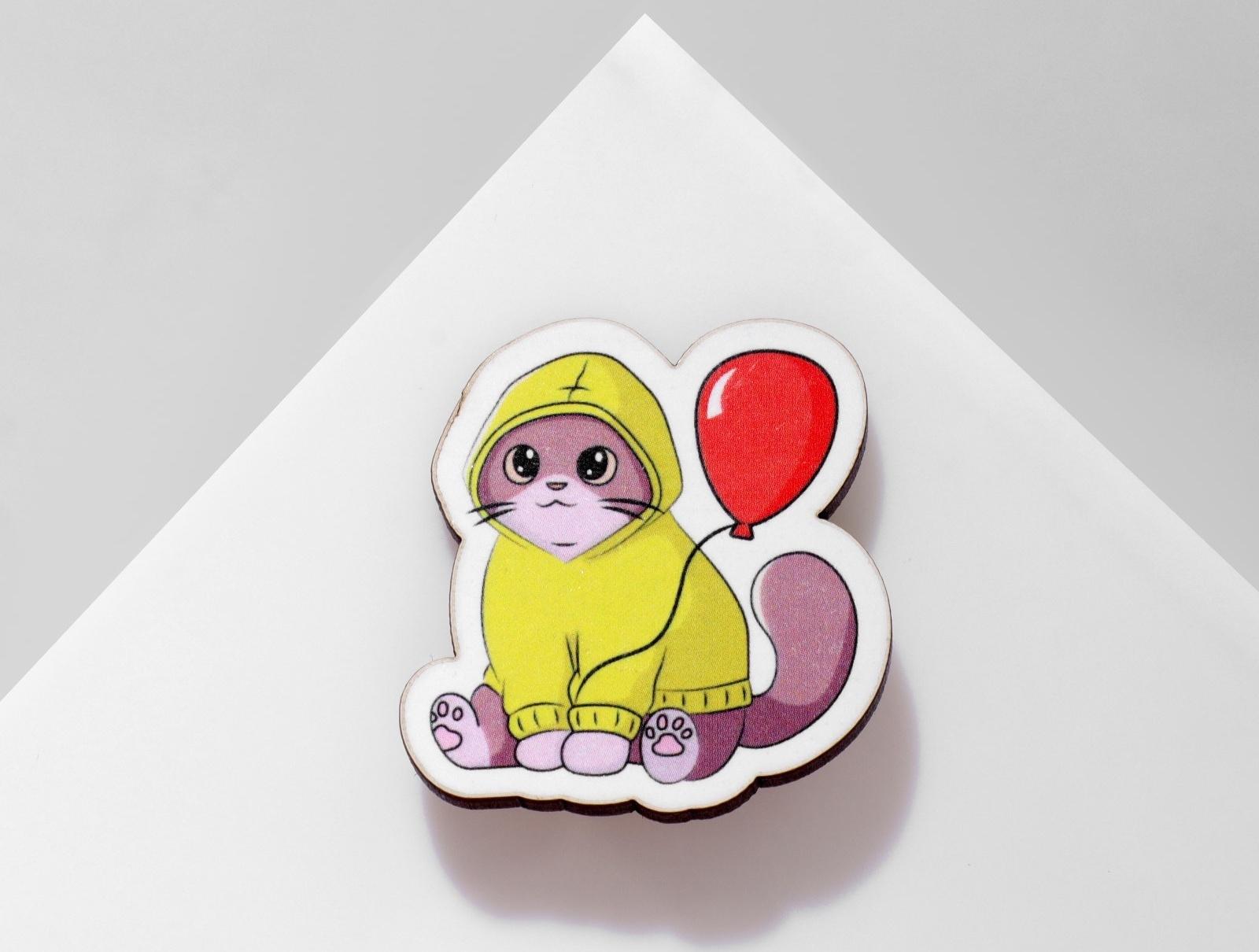 Брошь деревянная 