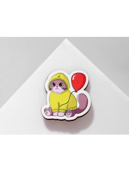 Брошь деревянная 