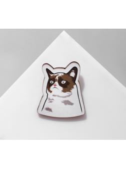 Брошь деревянная 