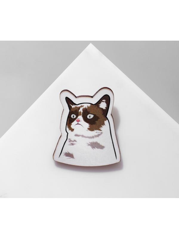 Брошь деревянная 