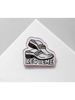 Брошь деревянная 