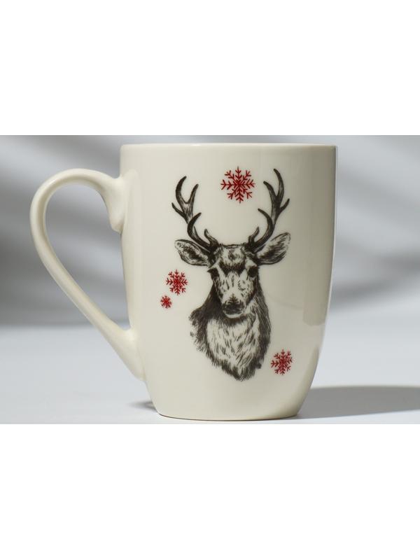 Кружка с ложкой «Олень», 310 мл