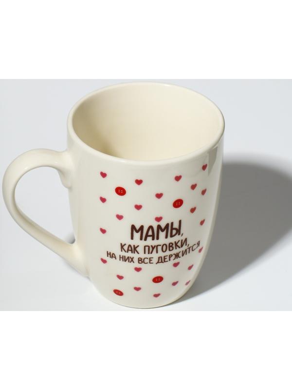 Кружка с ложкой «Мамы, как пуговки», 310 мл