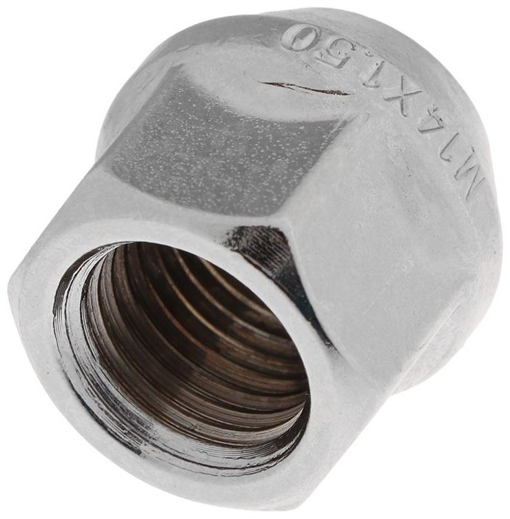 Гайки колесные 14 x 1,5, 21 мм, под шестигранник, конус, открытая, 20 шт, CH, H-1109