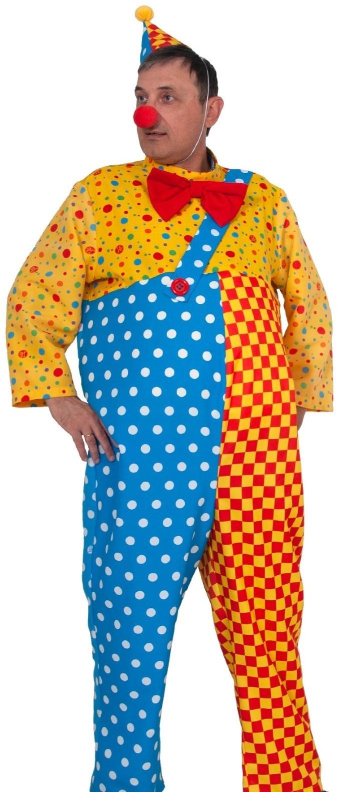 Карнавальный костюм «Клоун Чудик», р. 52-54, рост 182 см