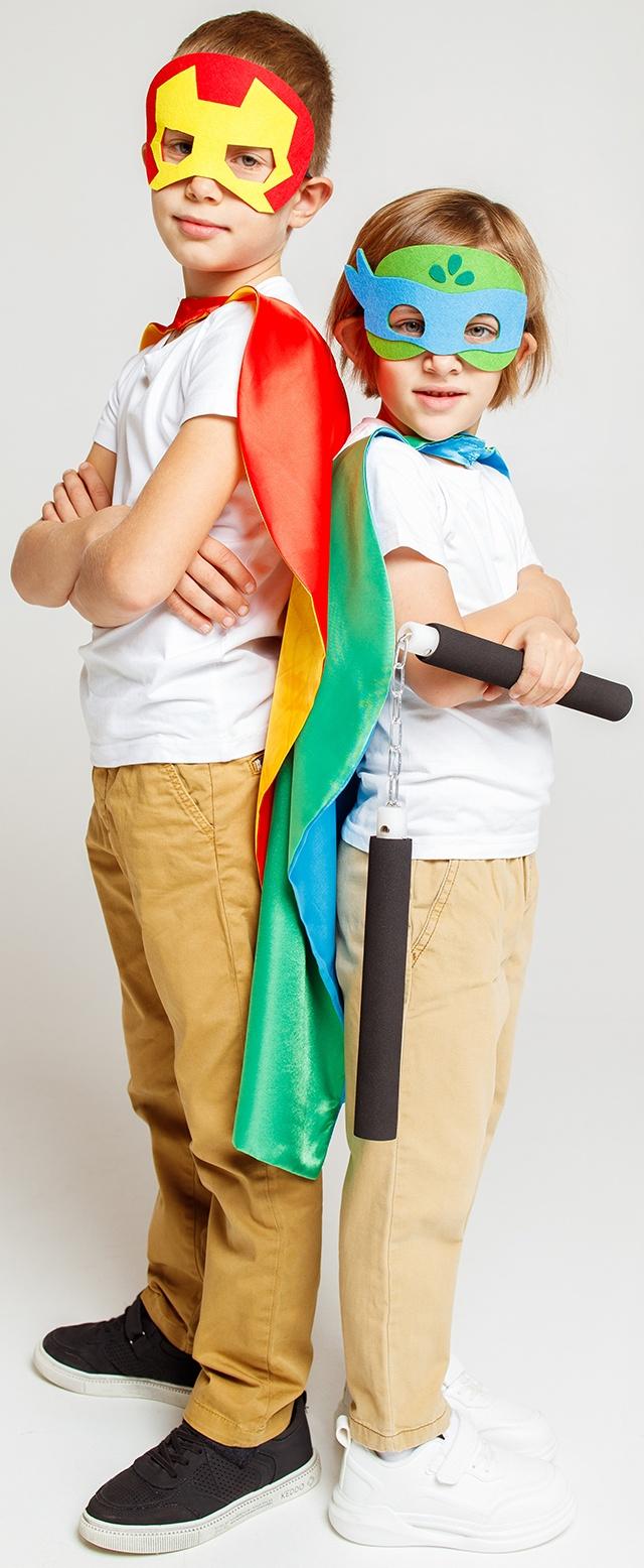 Карнавальный набор «Боевая черепашка»: плащ, маска и нунчаки