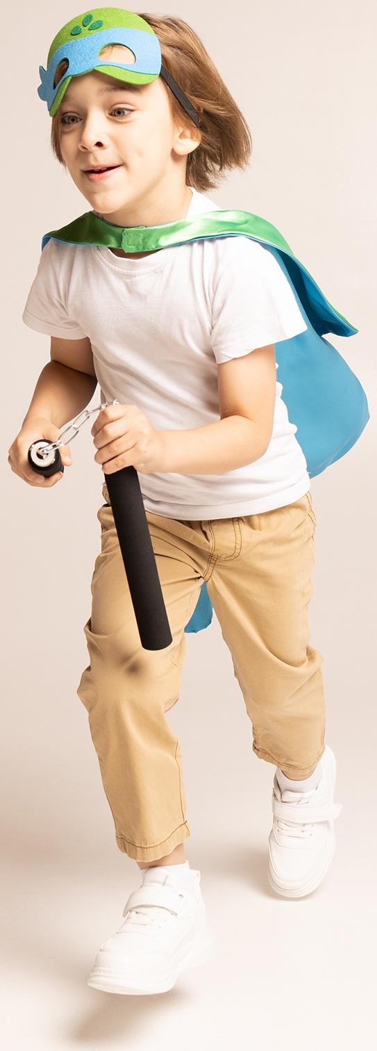 Карнавальный набор «Боевая черепашка»: плащ, маска и нунчаки