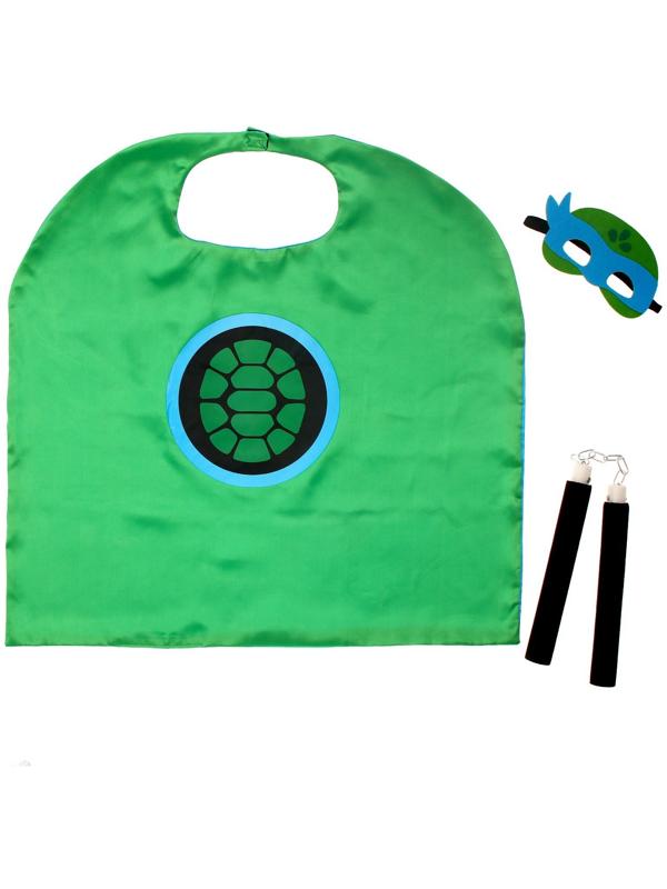 Карнавальный набор «Боевая черепашка»: плащ, маска и нунчаки