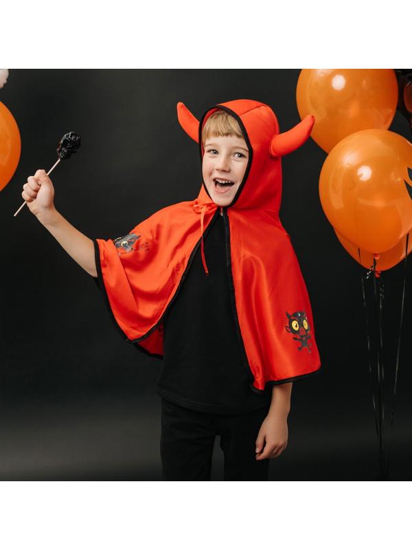 Карнавальный набор «Милый чертёнок»: плащ с капюшоном и жезл