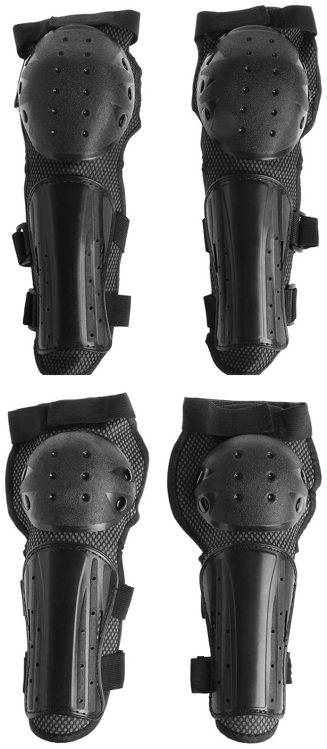 Наколенники и налокотники мотоциклетные, взрослые, черный, набор 4 шт
