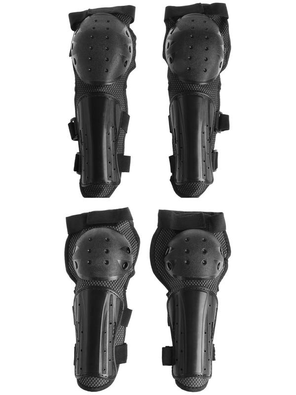 Наколенники и налокотники мотоциклетные, взрослые, черный, набор 4 шт