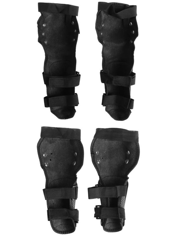 Наколенники и налокотники мотоциклетные, взрослые, черный, набор 4 шт
